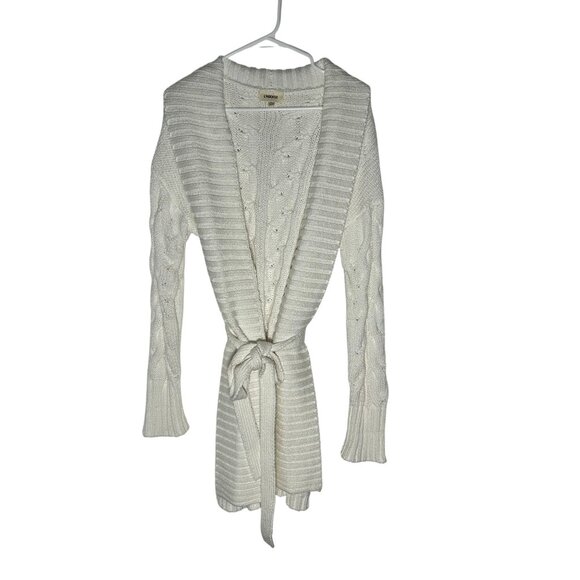 L'AGENCE Jax Longline Cardigan Sweater Women's Size Small/Medium in White - EUC! - Picture 1 of 5